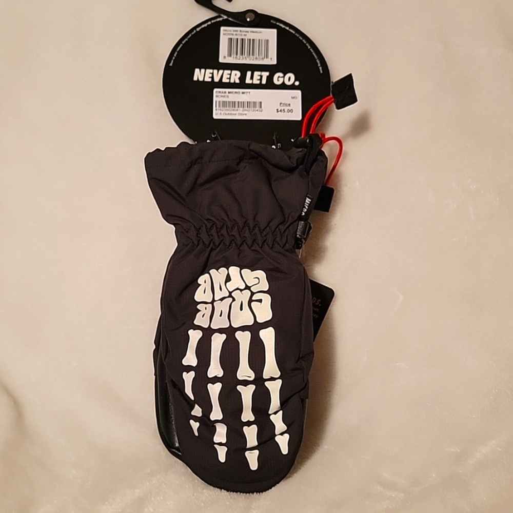 Skeleton Design Black Gloves
